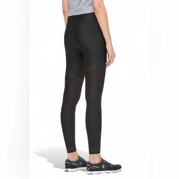 lululemon athletica Black High-Waist Leggings with Perforated Detail-2 - Picture 2 of 6